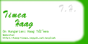 timea haag business card